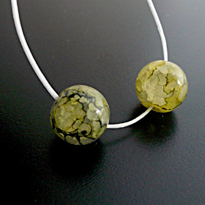 翡翠ヒビ加工・緑10ミリ(4個)