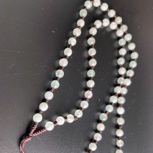 天然翡翠珠ネックレス紐