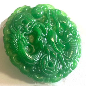 翡翠の龍 彫刻パーツ