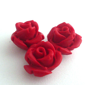 堆朱薔薇パーツS(3個)