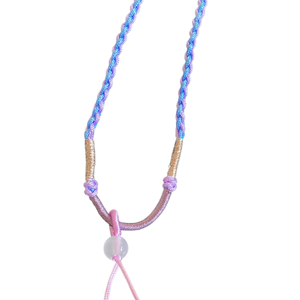 ブルー系 手編みネックレス紐