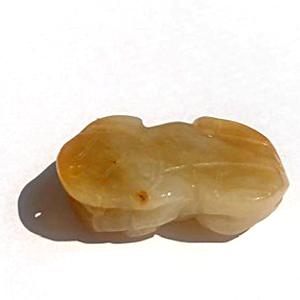 黄色系翡翠貔貅 裏