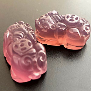 瑪瑙レア色貔貅(中)1対