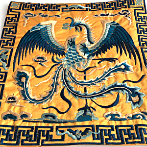 全面刺繍シルクマット 金茶