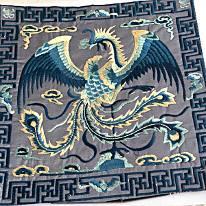 全面刺繍シルクマット グレー