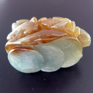 レア!翡翠ハイグレード観賞用置物(蟹)