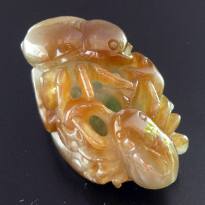 レア!翡翠ハイグレード観賞用置物(蟹)